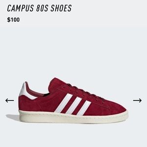 Maroon Suede women’s Adidas- Campus 80s shoes